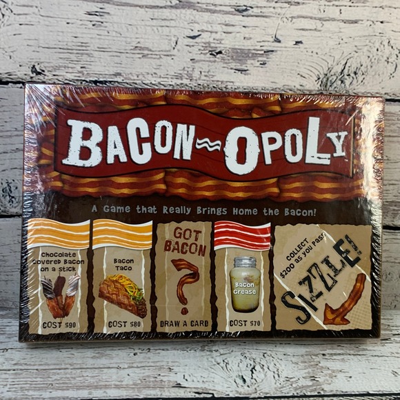 Bacon-opoly - Late For The Sky Board Game 🆕 New Sealed Family Fun USA Made - Picture 1 of 4